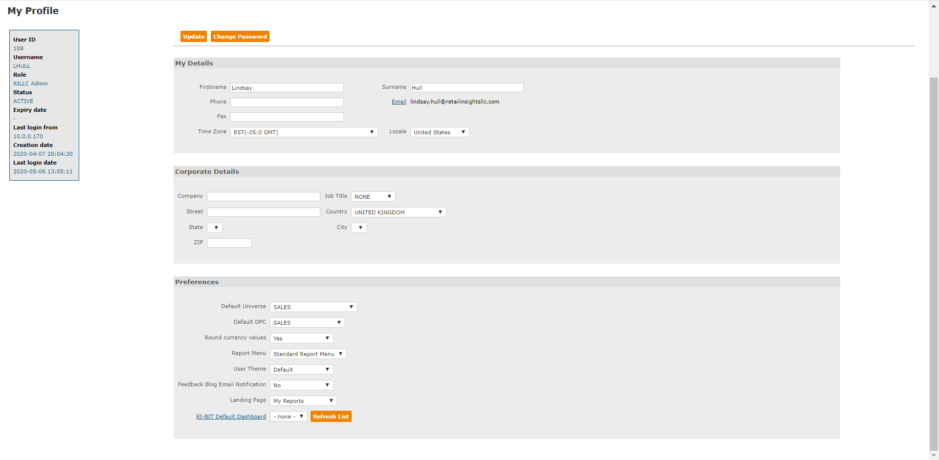 Updating Your Preferences And Changing Your Password ALL Suppliers Front End Insights